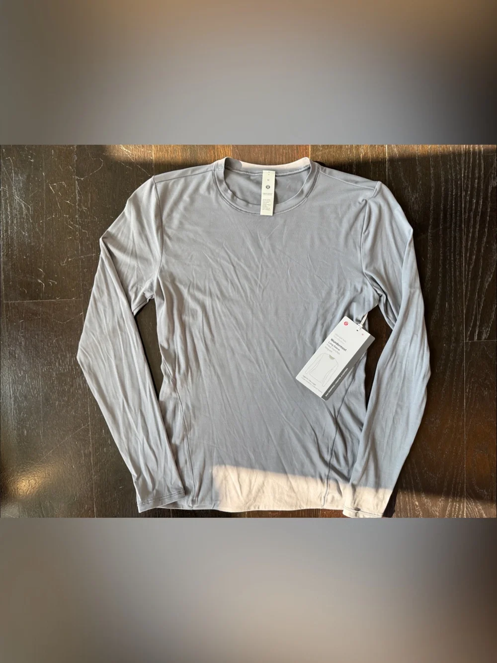 lululemon athletica Light Gray Long-Sleeve Crewneck Top